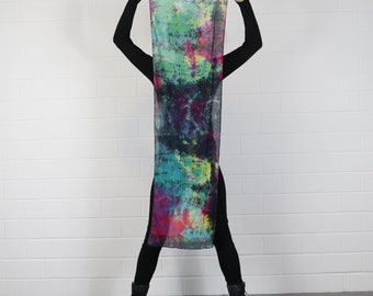 Scarf - Bamboo - colorful tie dye - 40 x 140 cm - neckerchief