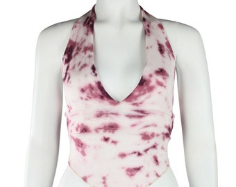Haltertop - Top - Croptop - Jersey - Batik - Tie-dye - Allover