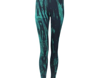Leggings - Batik - Bambu - Preto - Verde-Azul