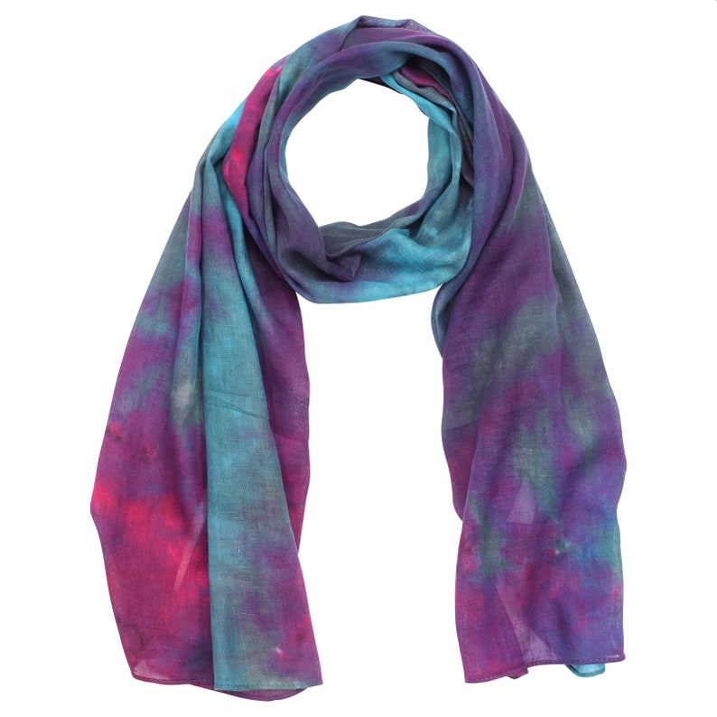 Scarf allover tie dye 40 x 140 cm neckerchief image 1