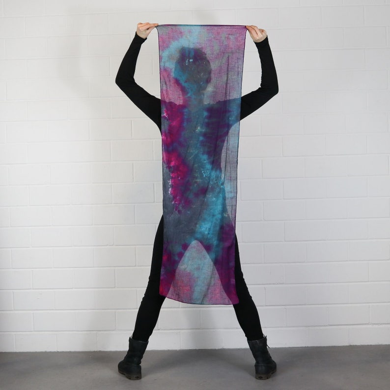 Scarf allover tie dye 40 x 140 cm neckerchief image 9