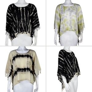 Mini Poncho Cape Throw Batik Tie Dye