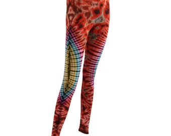 Leggings - Batik - Sun - bunt - rot