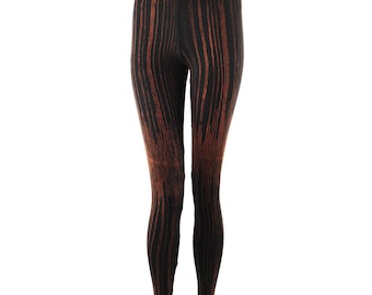 Leggings - Batik - Regen - zwart - rood - vermiljoen