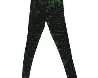 Leggings - Batik - Sun - schwarz - grün