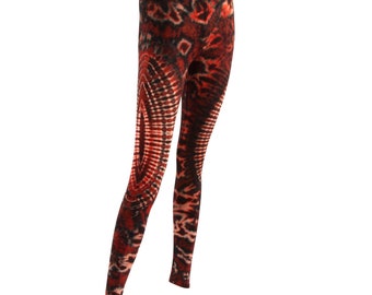 Leggings - Batik - Sun - red