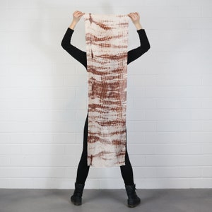 Scarf Bamboo brown tie dye 40 x 140 cm neckerchief image 10