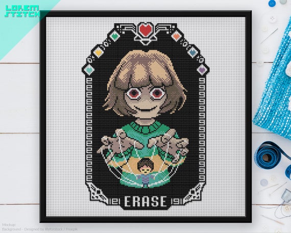 Undertale Chara Frisk Genocide Route Cross Stitch Etsy