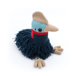 Apple the Cassowary | Amigurumi Crochet PDF pattern | the Australian endangered dino-bird