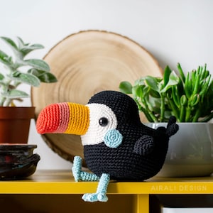 Toco the Toucan Amigurumi Crochet PDF pattern written instruction and step by step photos image 6