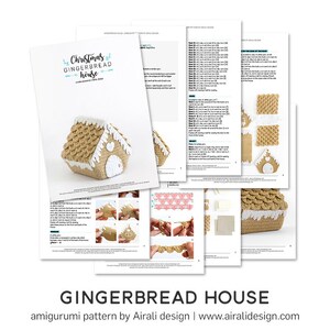Nordic Gingerbread House Crochet PDF pattern crochet christmas amigurumi decoration image 5