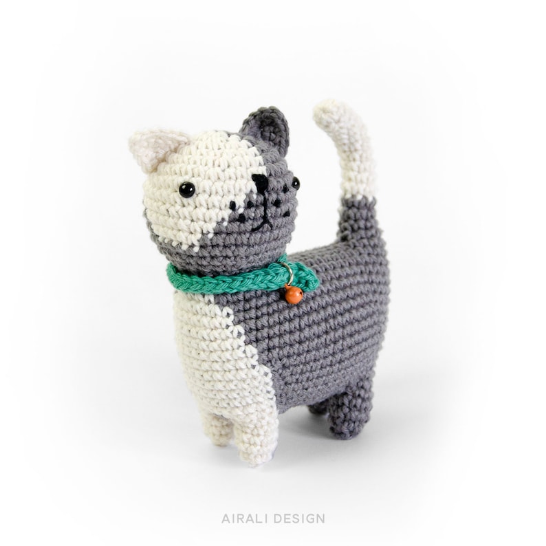 Ugo the Cat Amigurumi Crochet PDF pattern Instruction to make 1 color and 2 colors cats image 7
