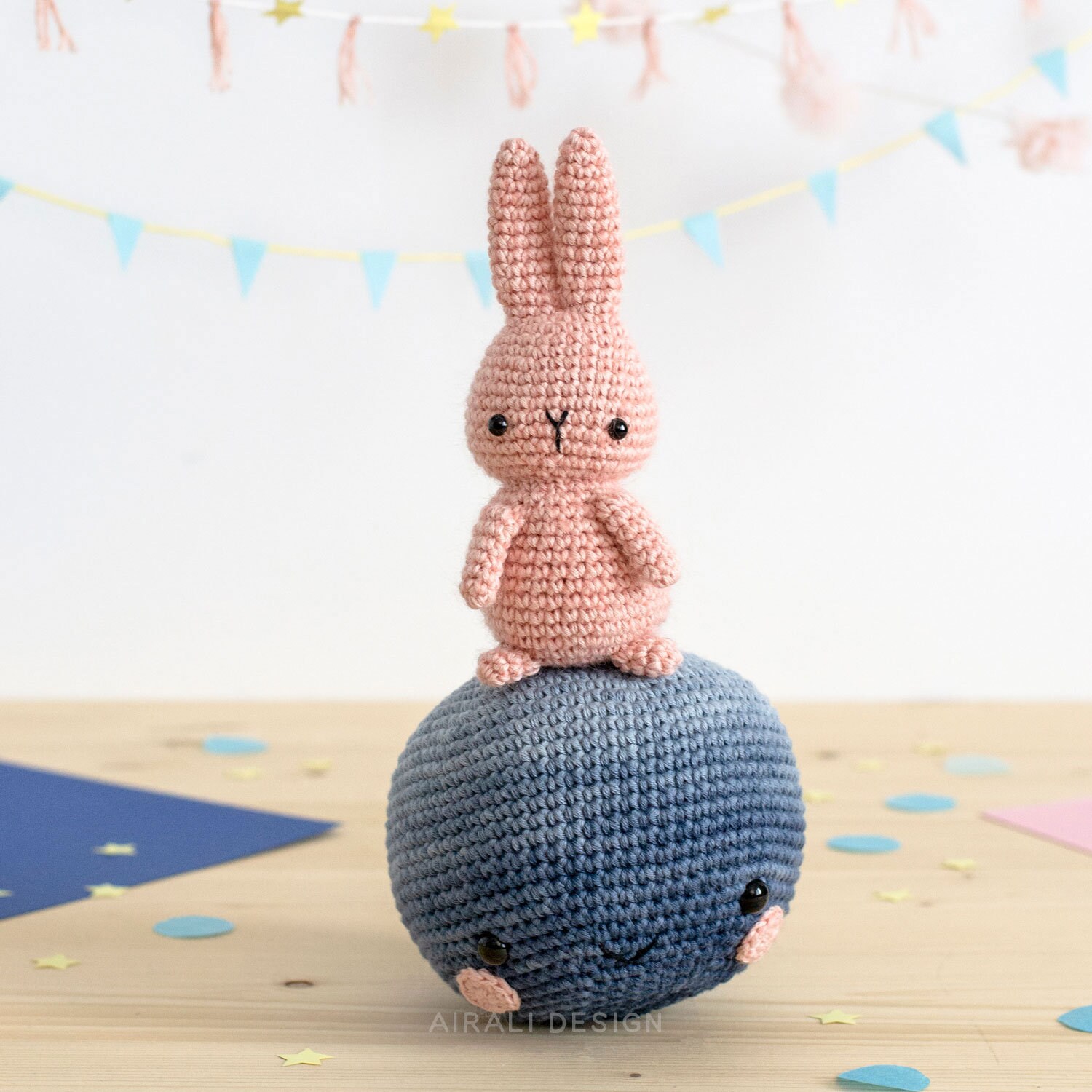 Moon Rabbit | Amigurumi Crochet PDF Pattern | Standing Bunny + Sleeping ...