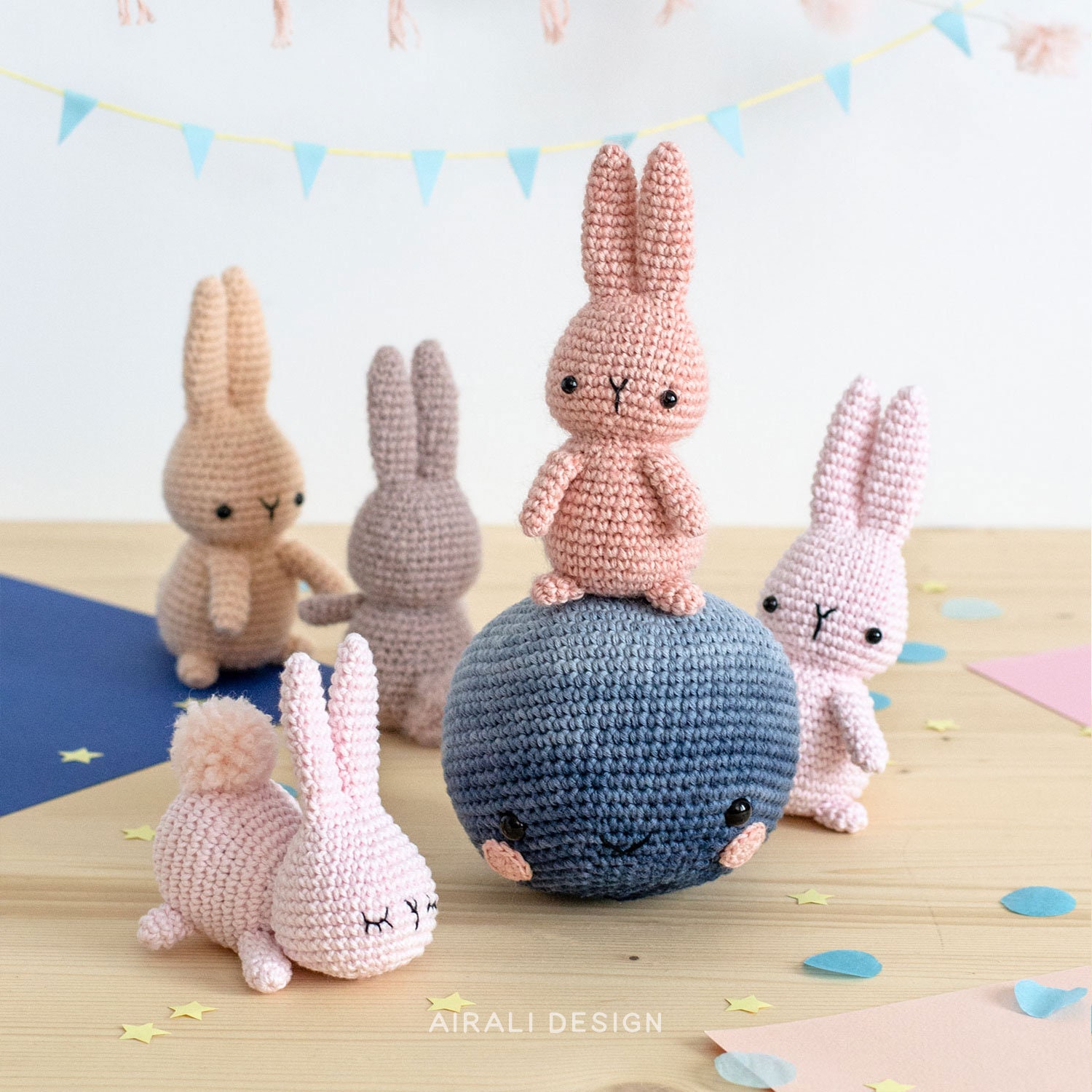 Moon Rabbit | Amigurumi Crochet PDF Pattern | Standing Bunny +