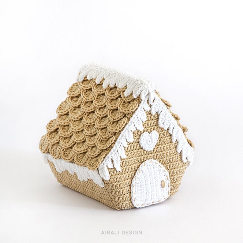 Nordic Gingerbread House Crochet PDF pattern crochet christmas amigurumi decoration image 1