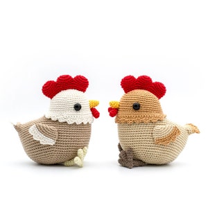 Flora the Hen and the Little Chick Amigurumi Crochet PDF pattern with coloring page image 6