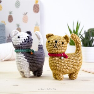 Ugo the Cat Amigurumi Crochet PDF pattern Instruction to make 1 color and 2 colors cats image 4