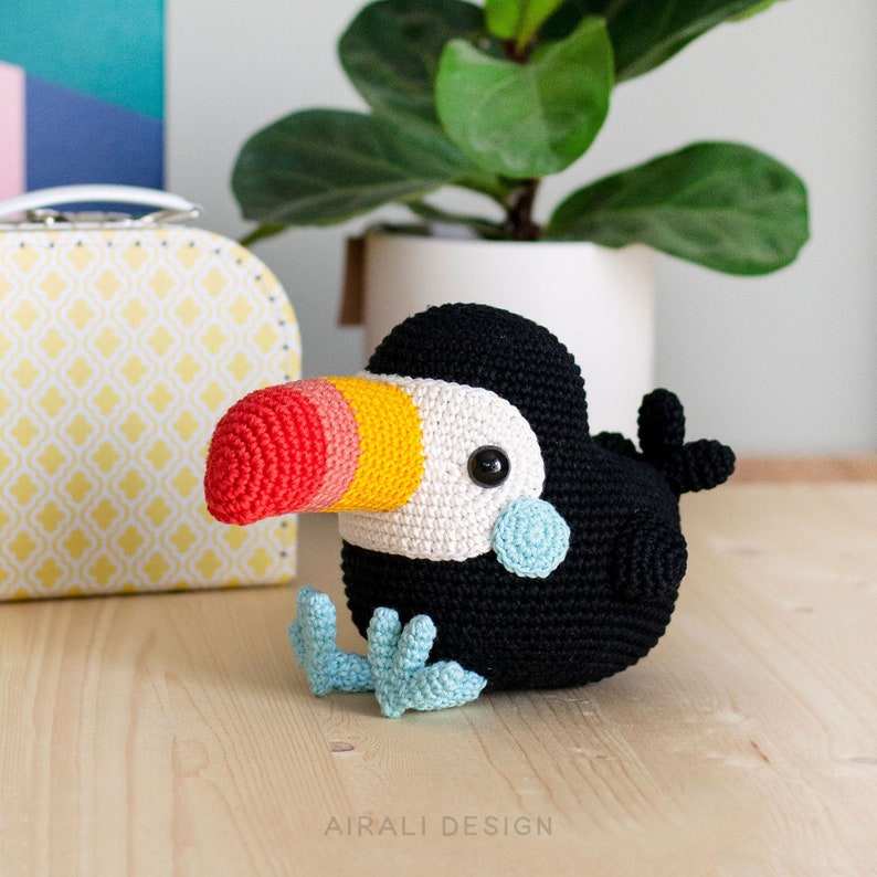 Toco the Toucan Amigurumi Crochet PDF pattern written instruction and step by step photos image 2