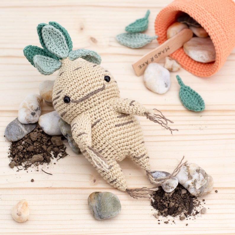 Ruty the Mandrake Amigurumi Crochet PDF DIGITAL pattern includes the crochet pot image 6