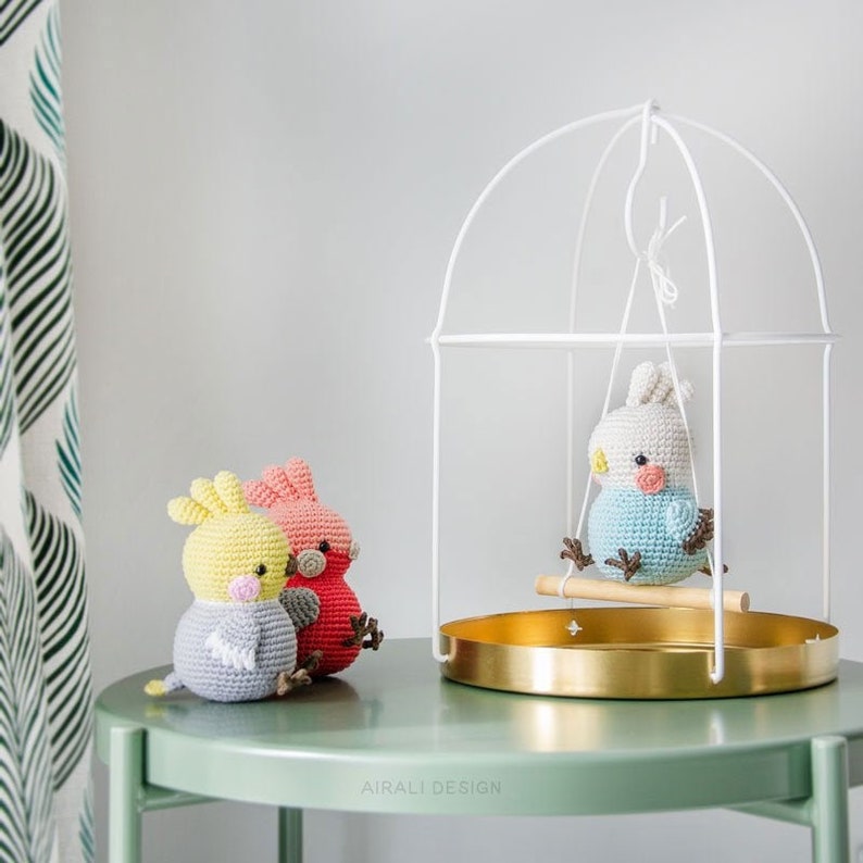 Your requests: search for amigurumi parrots 6 Pappagallini paffuti di Airali Design