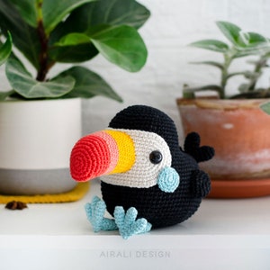 Toco the Toucan Amigurumi Crochet PDF pattern written instruction and step by step photos image 7