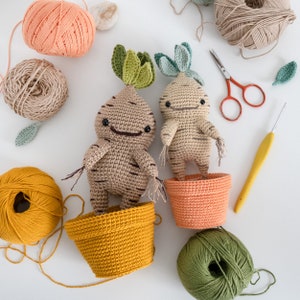 Ruty the Mandrake Amigurumi Crochet PDF DIGITAL pattern includes the crochet pot image 4