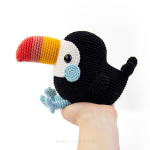 Toco the Toucan Amigurumi Crochet PDF pattern written instruction and step by step photos image 3