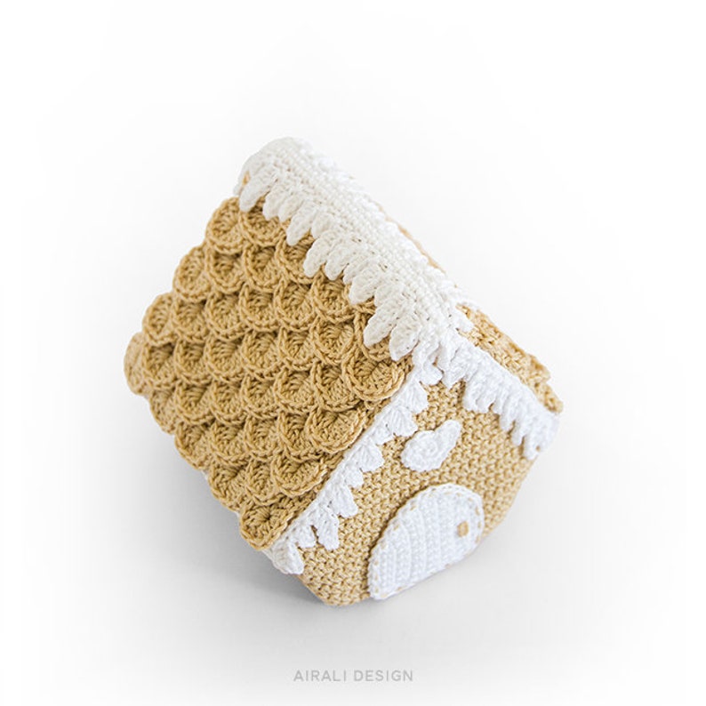 Nordic Gingerbread House Crochet PDF pattern crochet christmas amigurumi decoration image 2