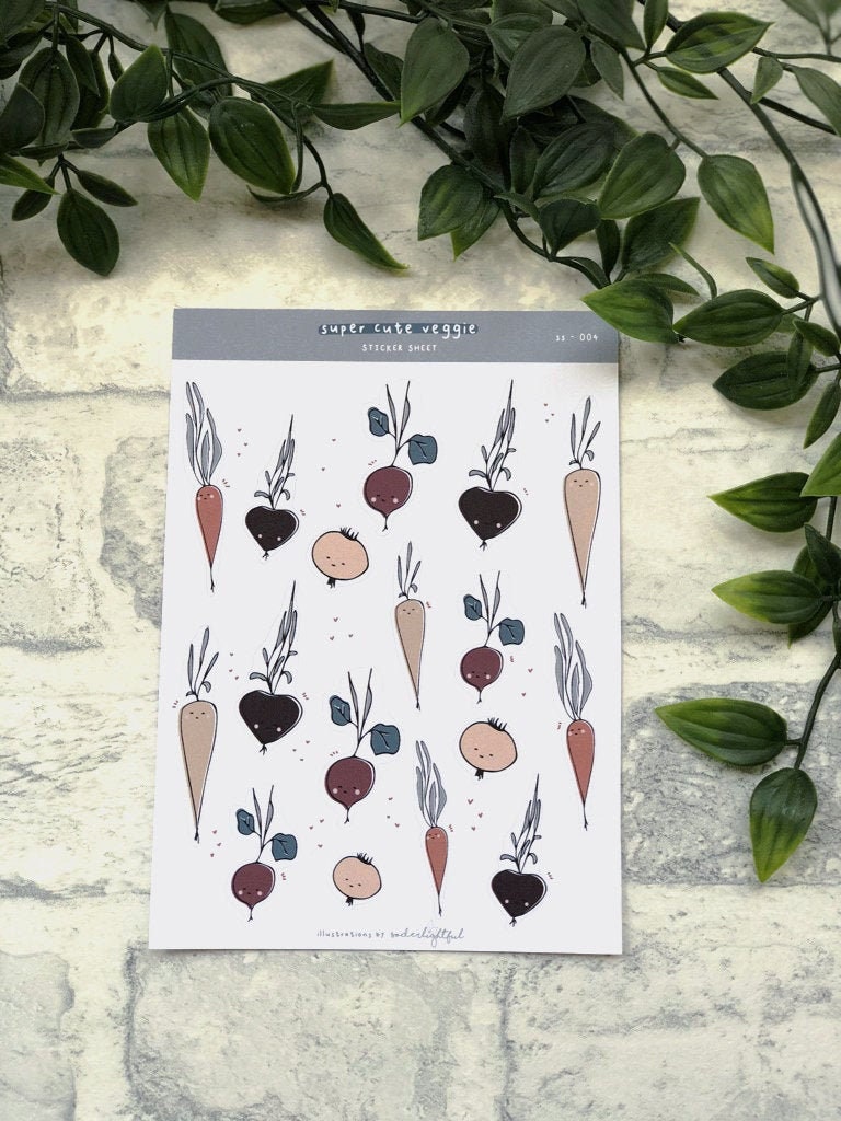 Veggie Planner Stickers Vegetable Planner Sticker Sheet | Etsy
