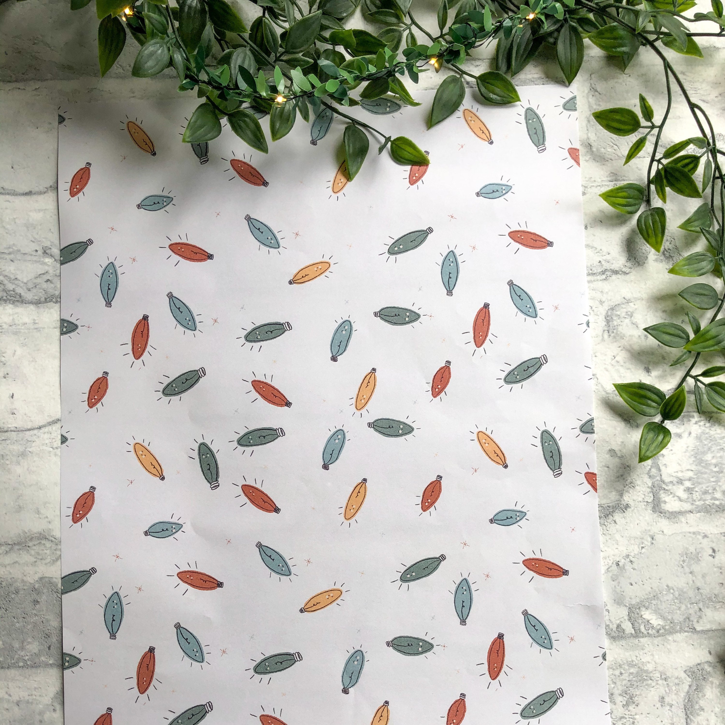 Christmas Gift Wrap Wrapping Paper Cute Illustrations - Etsy UK