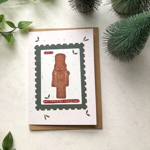 Tenha um cartão de carimbo de Natal quebrando nozes - Cartão de Natal - Ilustração fofa - Cartão de felicitações - Soderlightful