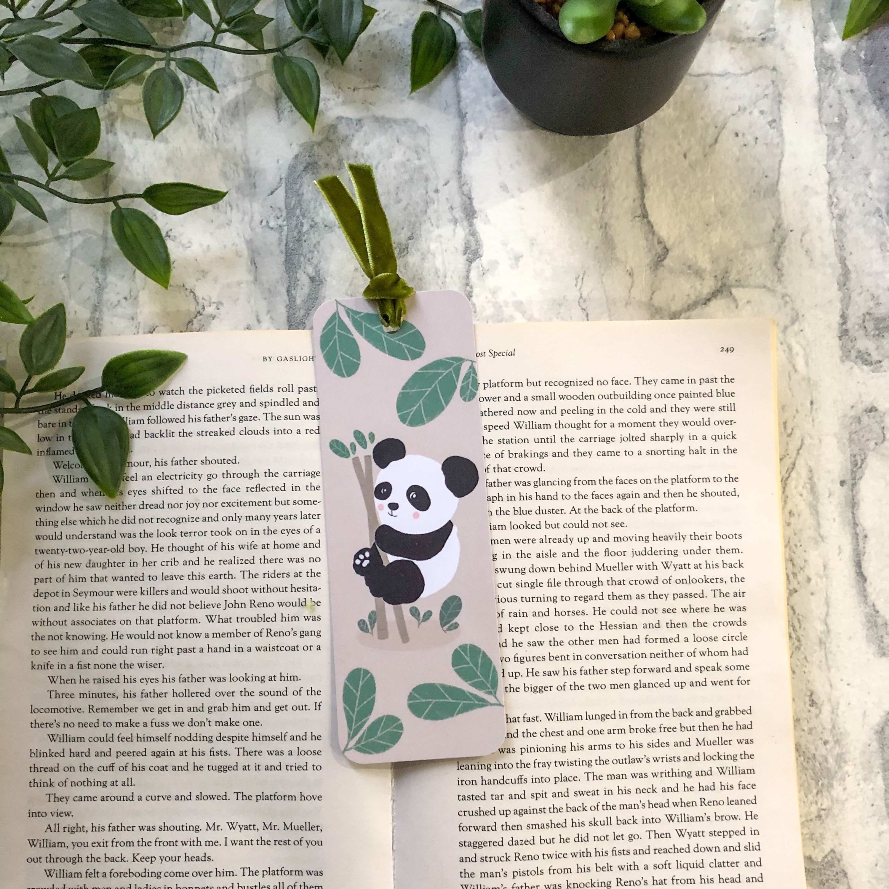 Panda Bookmark Cute Baby Panda Bookmark Illustration Etsy