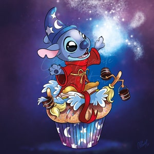 Décoration de Cupcake de dessin animé Disney Lilo & Stitch
