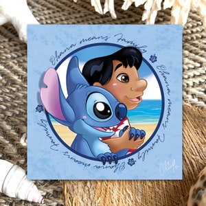 Disney Lilo and Stitch enfants affiche murale personnalisée imprimé fille  garçon