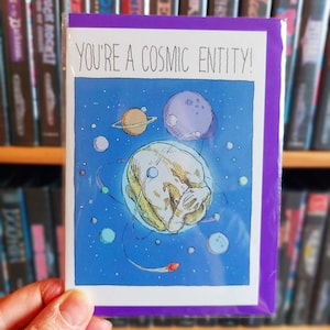 Cosmic Card, Psychedelic Card, Cosmic Greeting Card, Sci FI Card, Philosophical Card, Planetary, Space Card, A6 Greeting Card, Gift for Him