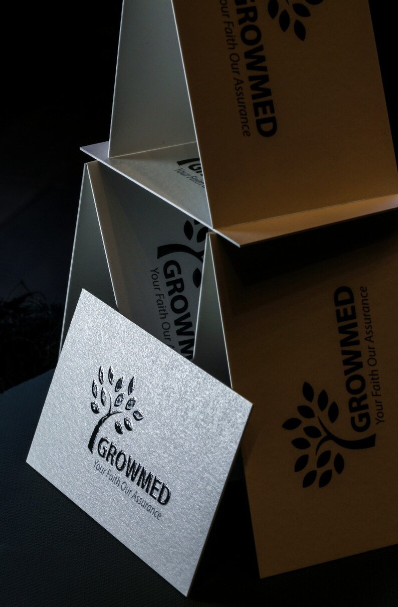 Embossed Spot Gloss Business Cards 500gsm Etsy