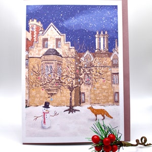 Christmas Card Trinity College at Christmas in Cambridge, Christmastime, Snow, Cambridge Scenery, Holidays image 1