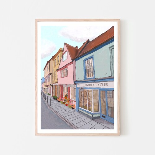 Map of Cambridge Art Print Etsy UK