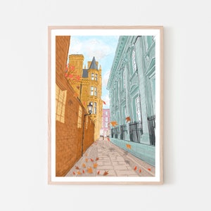 Cambridge England UK Art Print “Senate House Passage”, Cambridge Print, Cambridge Wall Art, Cambridge Map, Cambridge University