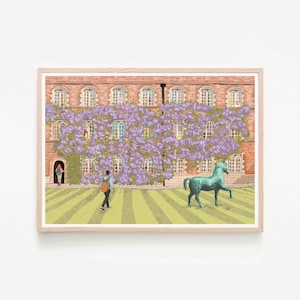 Cambridge England UK Art Print “Jesus College”, Cambridge Print, Cambridge Wall Art, Cambridge Map, Cambridge University
