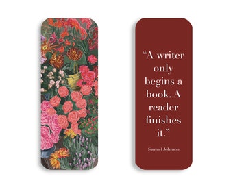 London Florals Bookmark, Reading Bookmark, London Art