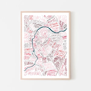 Cambridge England UK Art Print “Cambridge Map”, Cambridge Print, Cambridge Wall Art, Cambridge Map, Cambridge University