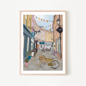 Cambridge England UK Art Print “Rose Crescent”, Cambridge Print, Cambridge Wall Art, Cambridge Map, Cambridge University