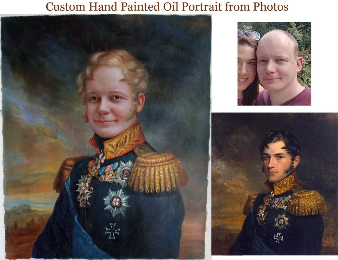 Custom Oil Portrait, Hand Painted Oil Portrait, Paint Face on History ...