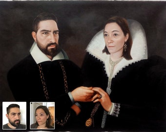 Custom oil portrait, Hand painted oil portrait, Oil painting portrait, Portrait on canvas, Portrait painting from photo, Family portrait etc