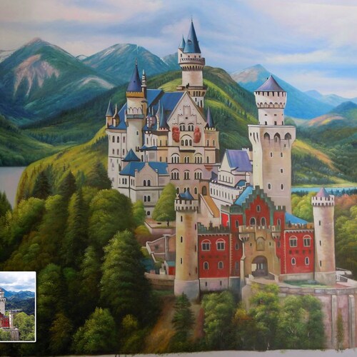 Custom house portrait, Hand painted oil portrait, Landscape portrait, shops Portrait on canvas, Portrait painting, House oil painting portrait