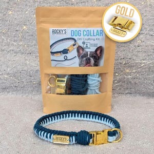 Kit de macramé para hacer tu propio collar de perro hecho a mano: regalo para amantes de los bulldogs franceses, collar de perro adorable para niño, regalo para amantes de las manualidades.