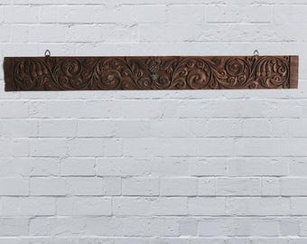 Vintage Wooden Wall Decor Panel, Antique Door Panel, Old Wooden Hand Carved Wall Panel, Indian Furniture, Wall Decor, Home Decor 119