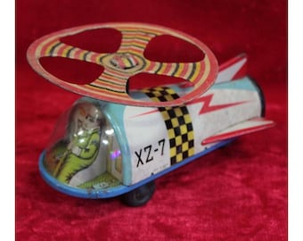 Juguete de hojalata japonés antiguo – Pieza de decoración antigua y rara para el hogar