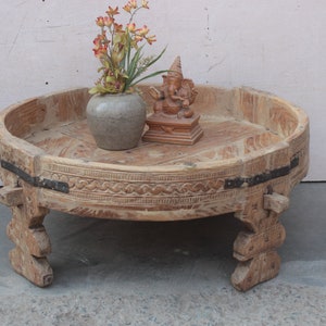 Nachttisch, Couchtisch in der Mitte, runder Gartentisch, Pflanzgefäße, niedriger Hocker zum Sammeln, Beistelltisch aus Teakholz